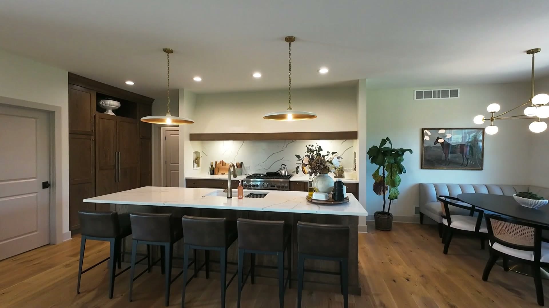 Dutch Hollow kitchen filmed for a Wisconsin Aerial home tour